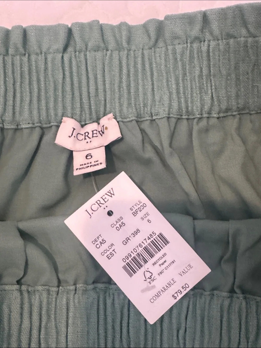 J Crew Linen Blend Skirt. Ladies Size 6